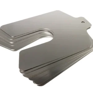 301 SST Precut Slotted Shim 0.70mm Thick, 100mm Wide x 100mm Long, Pack of 10, 81440