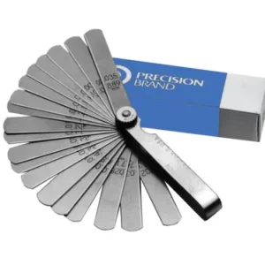 25 Piece Steel Feeler Gage Fan Blade Assortment 1/2″ Wide x 3″ Long Rounded Blades, 19821