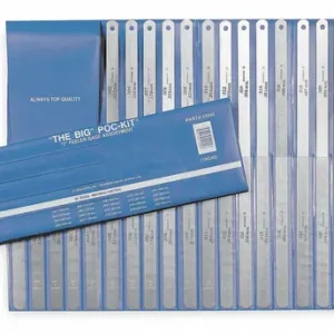 20 Piece Steel Thickness Gage Assortment, "The Big" Poc-Kit, 1/2" Wide x 12" Long Blades, 19990, 19G40