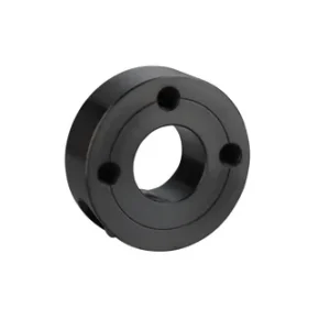 Wedge-lok Shaft Collar with 3 Threaded Holes, ID 16mm x OD 42mm, 15mm Long, Steel S45C (Black Oxide Finish), SCK1615CN3