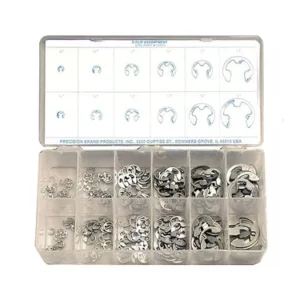 265 Piece E-Clip Assortment, Carbon Steel, 12910
