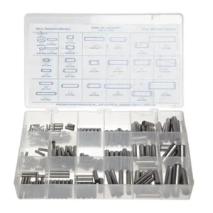 176 Piece Dowel Pin Assortment, Alloy Steel, 12912