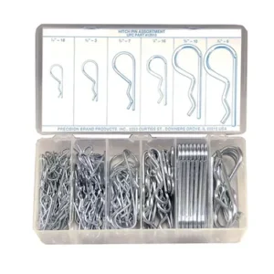 150 Piece Hitch Pin Clip Assortment, Steel, 12915