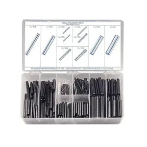 300 Piece Roll Pin Assortment, Spring Steel, 12925