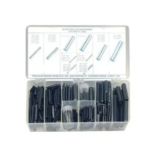 287 Piece Metric Roll Pin Assortment, Spring Steel, 12960