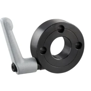 Wedge-lok Shaft Collar with 3 Holes and Lever, ID 35mm x OD 65mm, 20mm Long, Steel S45C (Black Oxide Finish), SCK3520CP3S