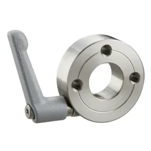 Wedge-lok Shaft Collar with 3 Threaded Holes and Lever, ID 10mm x OD 35mm, 15mm Long, 304 Stainless Steel, SCK1015SN3S
